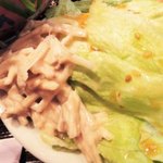 うどん亭 瀬戸香 - 牛蒡とレタスのサラダ
      カレーが辛いので口休めになる～。