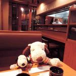 店内は清潔でモダンな感じの内装だよ。
          テーブル席とカウンター席があって、ボキらはテーブル席に・・・
          天ぷらを揚げる、いいにおいがするね～