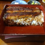 川千家 - 鰻重　松（ライス大盛）　断面