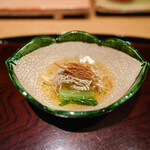 御幸町 田がわ - 松茸　お揚げ　湯葉　水菜　お浸し　バチコ