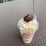 ジェラート・マスモ - モンブランパフェ　上からのショット