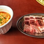 カルビ一丁 - クッパジャンスープ、厚切りカルビ。