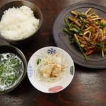 王虎 - チンジャオロース定食750円