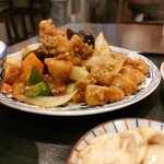 飯来来 - 鶏のニンニク炒め定食¥900