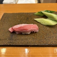 天寿し 京町店 - 塩釜本鮪大トロ(蛇腹)