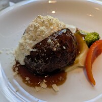 RISTORANTE Orobianco - 黒毛和牛血統豪州黒牛と茶美豚を使用特製 グリルハンバーグ