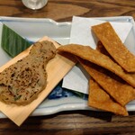 休日や - そば味噌&そば揚げ