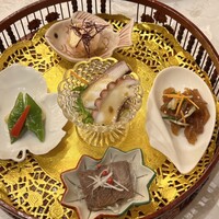 中国料理 王宮 - 本日の前菜5種盛り合わせ（上から撮影）
