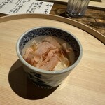 温石 - ⑨長芋そうめん、たっぷりの鰹節とうずら卵と共に