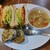 カフェむぎわらい - 料理写真:たかきびバーグサンドとスープ　1200円　
