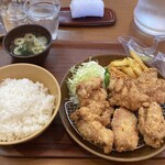 ふじや からあげ店 本店 - 定食（大）「レモン塩」（¥1,023）