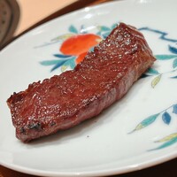 銀座 ちかみつ 並木通り - サガリの焼き上がり。片面しっかり焼きです