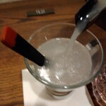 休日や - 芋焼酎のそば湯わり