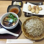 江戸そば マルノ - きのこせいろ＋活タコ天