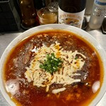 麺屋 愛心 町屋店 - キリン一番搾り700円
                                味噌麻婆麺1100円
                                炙りチーズ150円