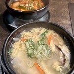 炭火焼肉 たけのうち - 玉子野菜スープ