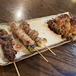 焼きもの家 慶 - ケンケン店長自ら持って来てくれた串盛り6本は過去に見たことの無い乱れようだった^_^;