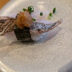 廻し鮨 新鮮や - 太刀魚(一貫食べた)