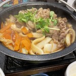吉野家 - 牛すき焼き鍋御膳　甘めであんまり好みじゃなかった