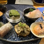 HIYACHU BAR 群青 - 本日の前菜10種盛り（他9種）