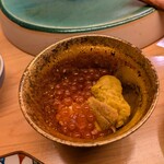 浪速 鮨波留加 - ミニ雲丹イクラ丼