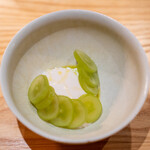 尾山台 山田 - シャインマスカット 生ハム仕立てのパンナコッタ ストラッチャテッラ