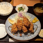 とんかつ和幸 - とんかつ 和幸 ヤエチカ店 かきフライ御飯 税込1,680円 ご飯少な目でお願い