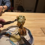 壱面 - ふぐホタテのあおさのパイ