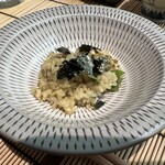 すし匠 - 牡蠣のオイル漬けの混ぜご飯（三つ葉・葱・胡麻・海苔）