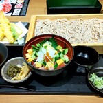 徳樹庵 - 料理写真:天せいろ&ミニ海鮮丼御膳