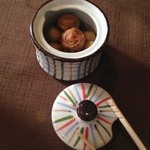 船山温泉 - 梅干の小鉢