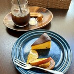 バルバルキッチンアメリ - 栗のバスクチーズケーキ(¥580)
      アイスコーヒーS(¥400)   計¥980-割引¥50=¥930