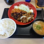 かつや - 料理写真:牛焼肉とロースカツの合い盛り定食