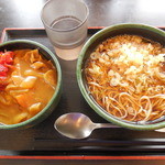 ゆで太郎 - カレー丼セット　　　　　￥３５０－