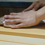 日本橋水天宮 七灯舎 - 鯛の捌き (1)