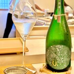 鮨おばな - 来ました、熊本産土  穂増　ほのかな甘みで微発泡！　後半の握りと