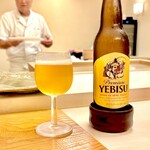 鮨おばな - 先ずはのエビス♫