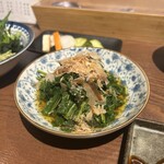 赤◯ - 明日葉のおひたし