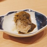 鮨 尚充 - 鮑の肝ご飯