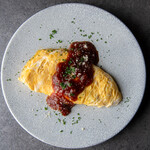 鉄板焼DINING YANAGI - ふわとろオムレツ（トマトソース）