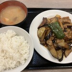 ランチハウス ミトヤ - 茄子と豚肉の味噌煮込み定食