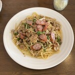 Trattoria & Pizza Banzo - ソーセージのペペロンチーノL@1200（Bセット付）