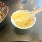 麺処まるは RISE - 9月マンスリー限定「つけそば〜はまぐり出汁とコーンクリーム（冷）」＠1,300円（税込）