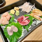 鶏焼みどり - 鶏刺し5種