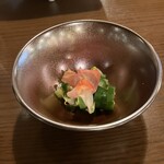 小瀬温泉ホテル - オクラとタコの菊花あえ