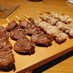 薙-nagi-熟成鶏十八番 - ハツ(塩)・首肉(塩)