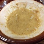 信州そば処やまへい - 摺って蕎麦つゆを入れました