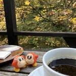 小瀬温泉ホテル - 小布施堂のらくがん、コーヒーに合うよ