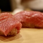 鮨 やすみつ - 中トロ 大トロ