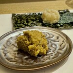 鮓 きずな - 余市 あん肝奈良漬、伊勢湾 一番摘み海苔